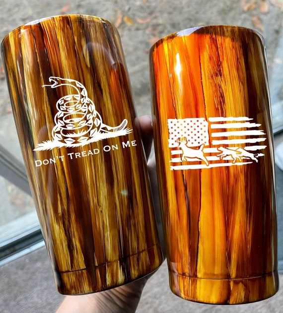 20 Oz Custom Wood Grain Epoxy Tumbler Etsy