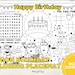 Personalized Minions Birthday Coloring Placemat Coloring for Kids ...