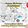 Minions Birthday Coloring Placemat Coloring for Kids Instant Download ...