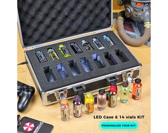 Resident Evil Virus Briefcase with LED Lights and 14 Vials Included - KIT Collection