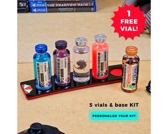 Resident Evil Virus Black/Red Base with 5 Vials included - KIT Collection