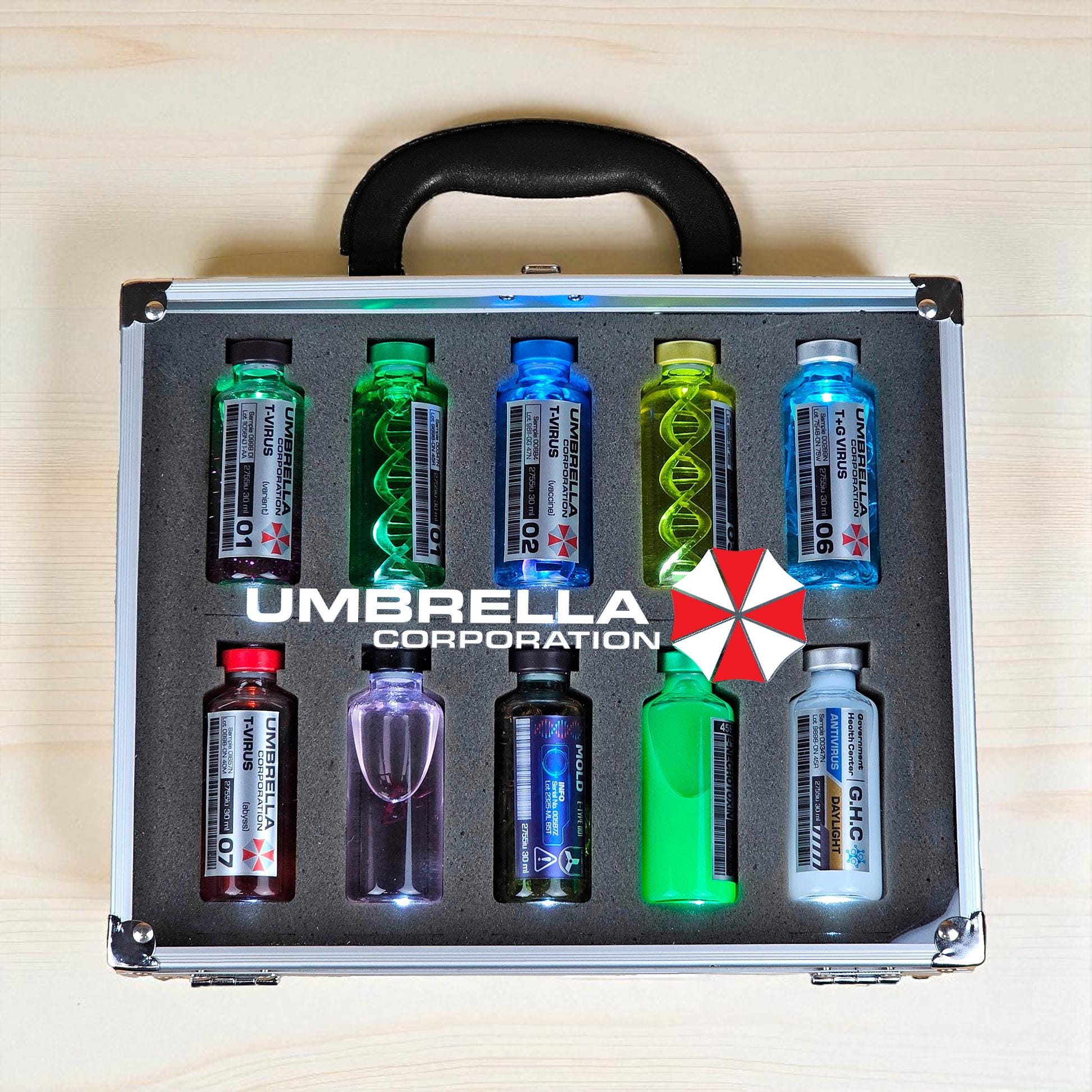 Resident Evil Virus Wireless Briefcase With LED Lights and 10