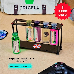 Resident Evil Virus Black Rack with 5 Vials included - KIT Collection