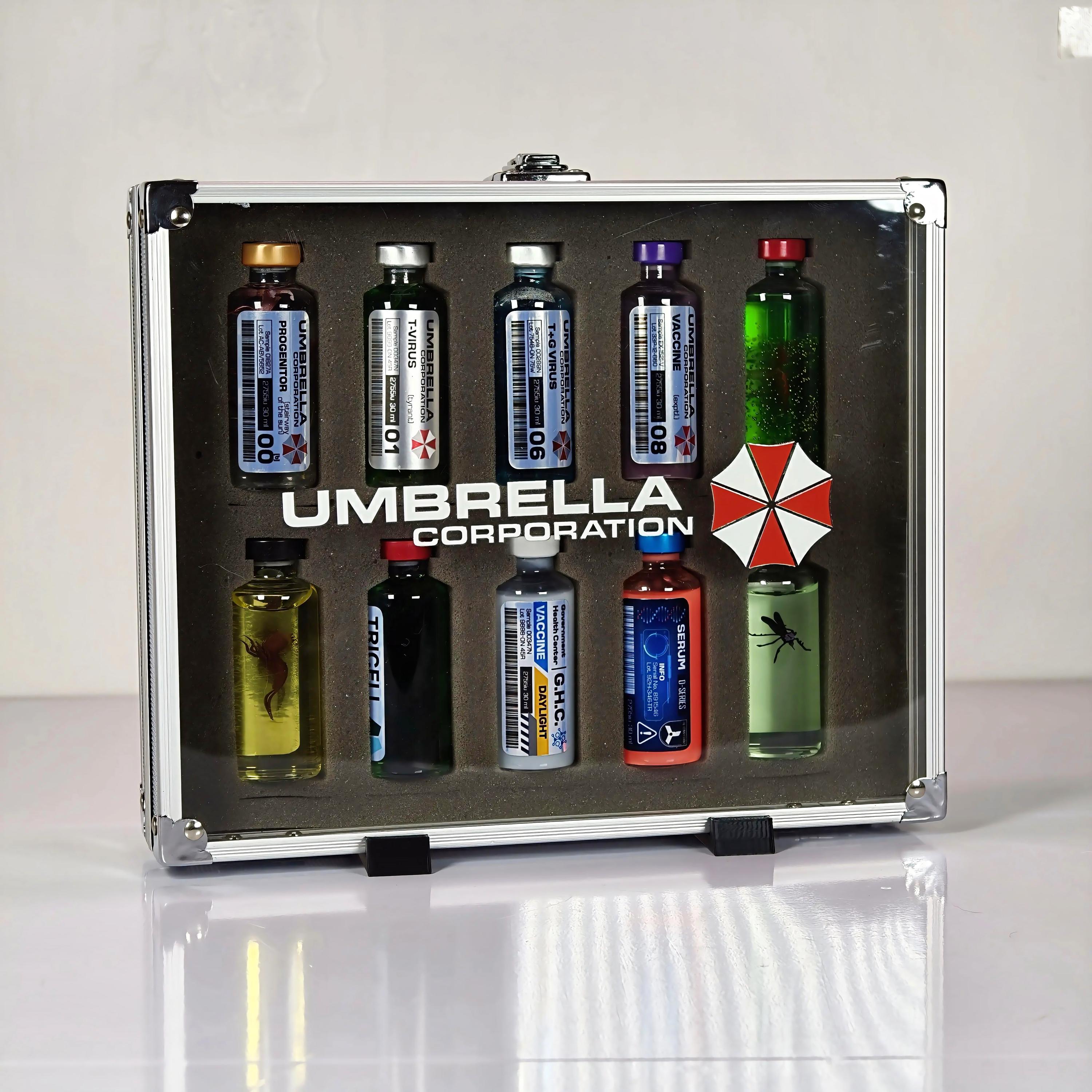 Resident Evil Virus KIT 10 Vials & Case With RGB LED Lights
