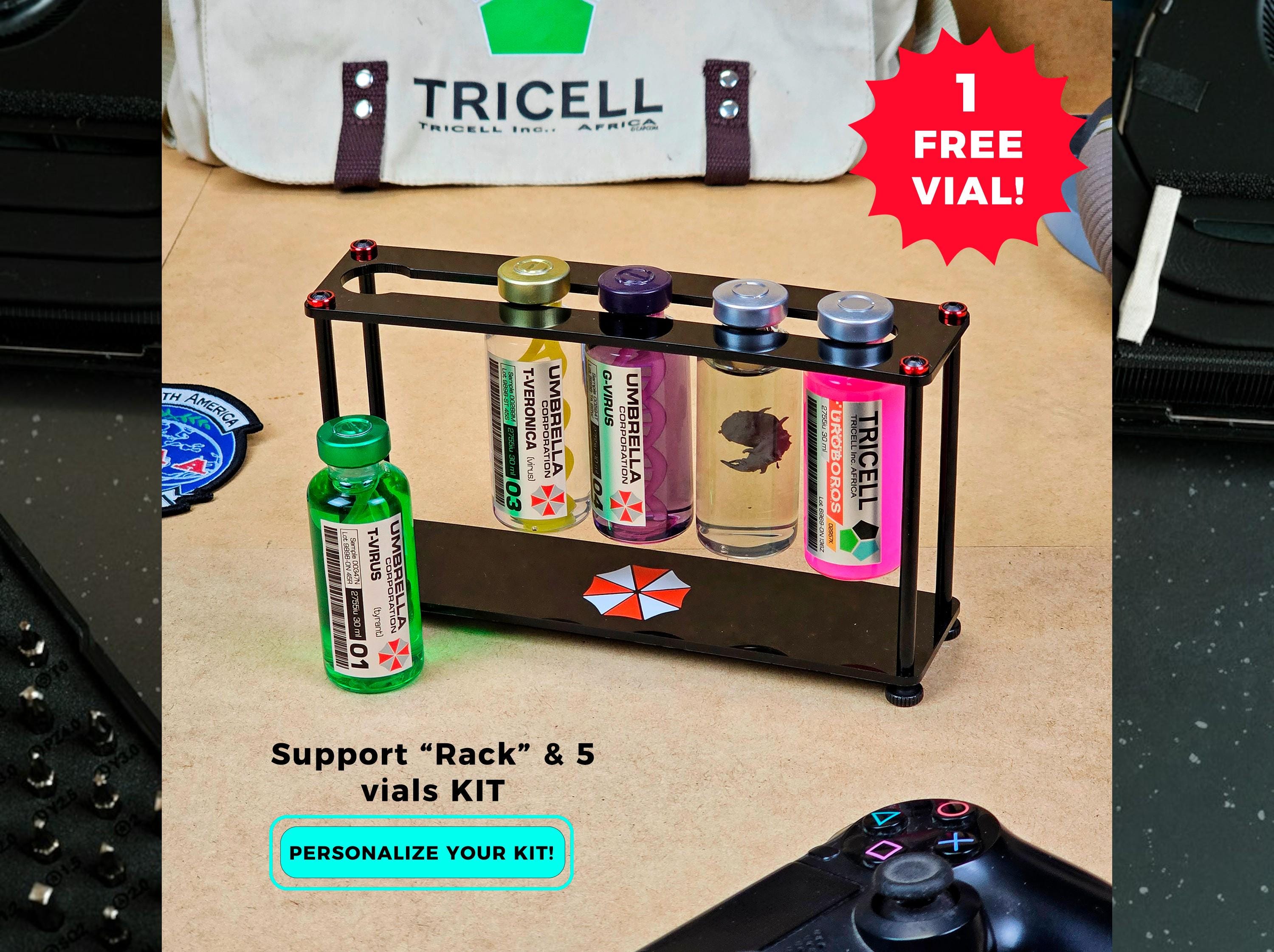 Resident Evil Virus Black Rack with 5 Vials included - KIT Collection ...