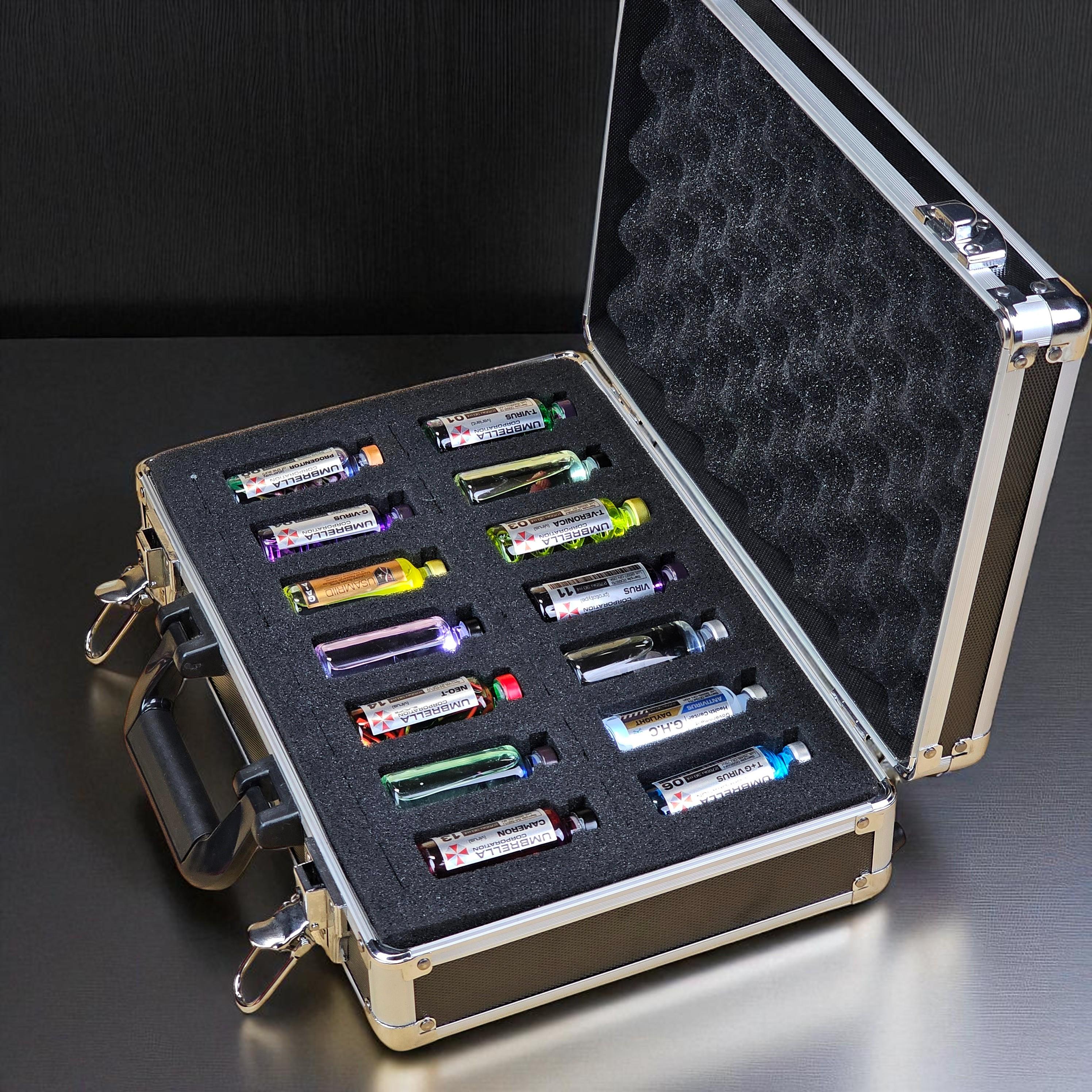 Resident Evil Virus Briefcase With LED Lights and 14 Vials Included ...