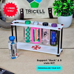 Resident Evil Virus White Rack with 5 Vials included - KIT Collection
