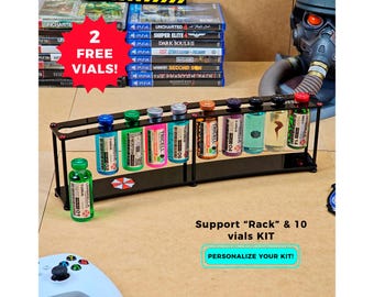 Resident Evil Virus Black Rack with 10 Vials included - KIT Collection