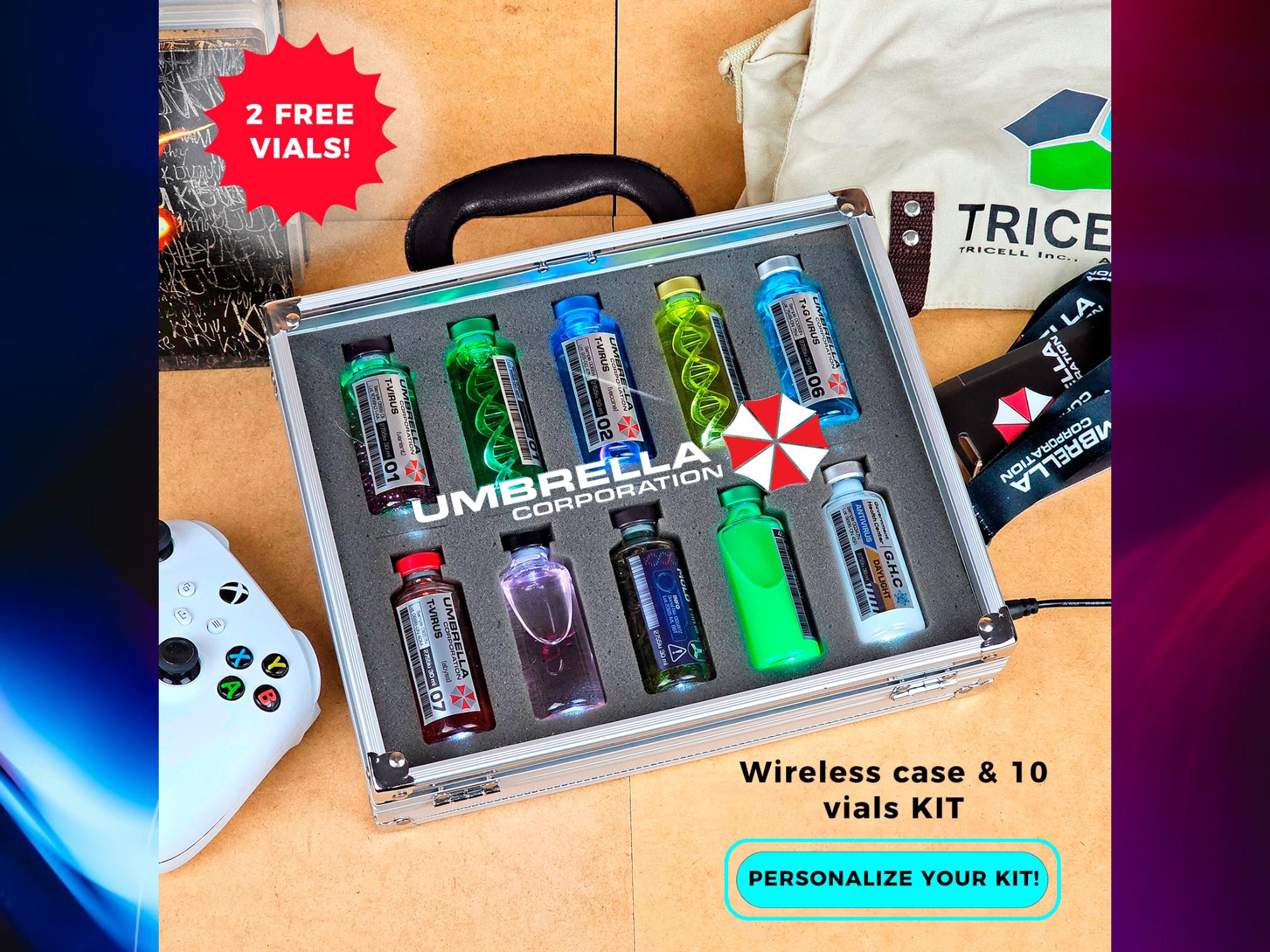 Resident Evil Virus Wireless Briefcase With LED Lights and 10