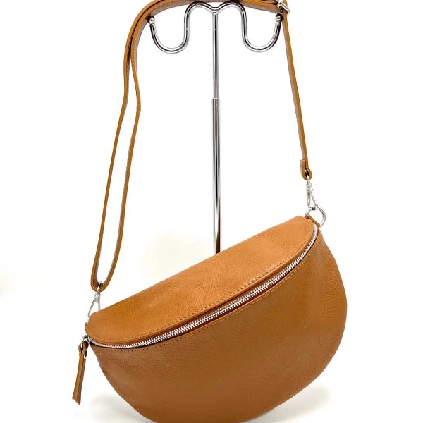 Made in Italy, genuine leather crossbody bag