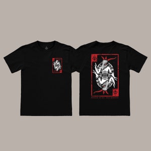 CRUZLIGHT - BAPHOMET CARD  - unisex -dark art wear - graphic - heavy cotton tee