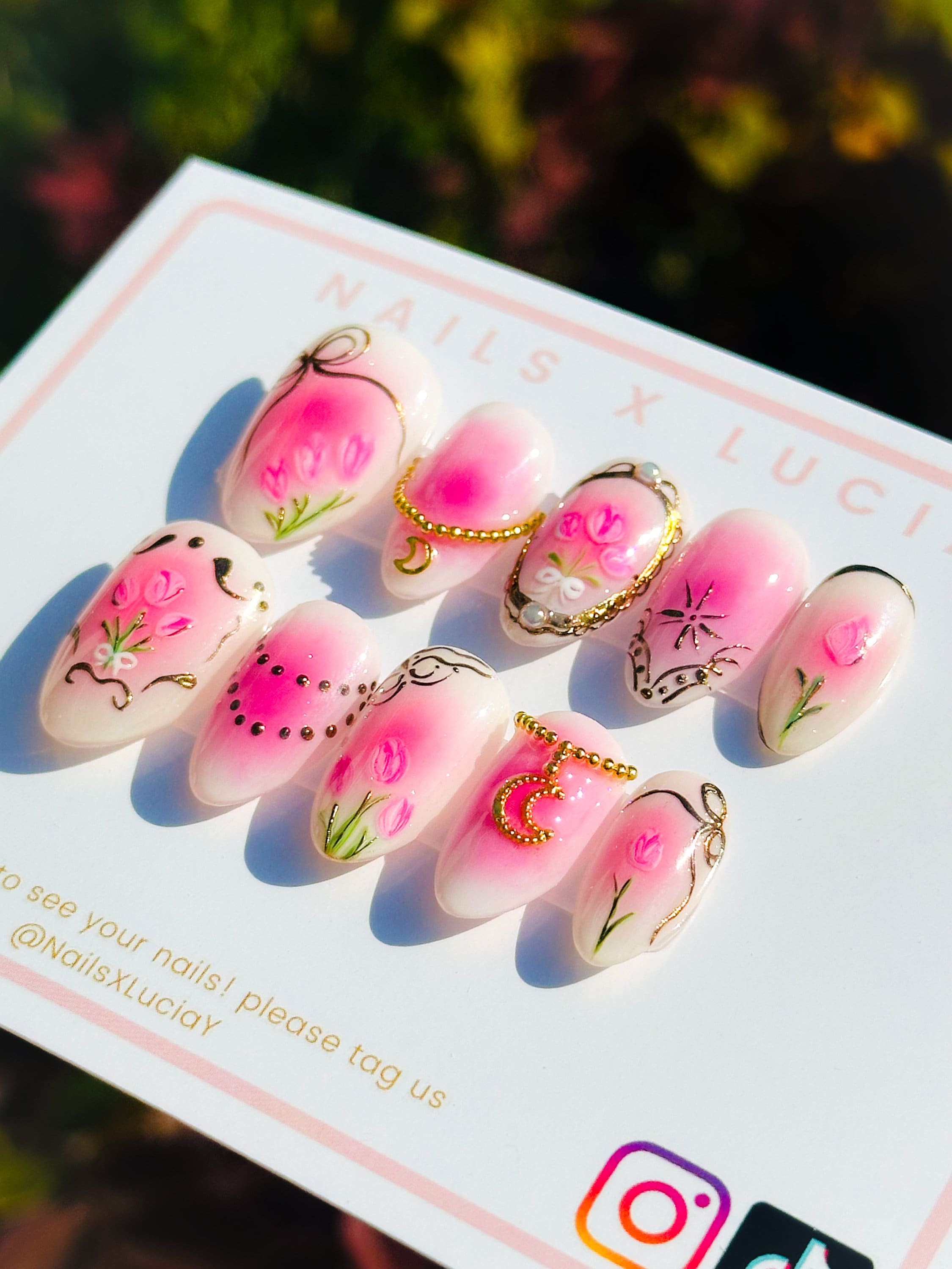 ハンドメイド プレスオンネイル カラフル Press ons made in usa - Etsy 日本