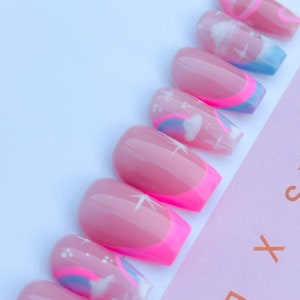 Rainbow ||  Spring colorfull Luxury Press On Nails || Apres Gel X
