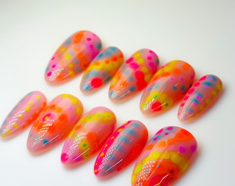 10 stuks Apres Gel x || Fluorescerende luxe pers op nagels, plaknagels, zomernagels, neonnagels
