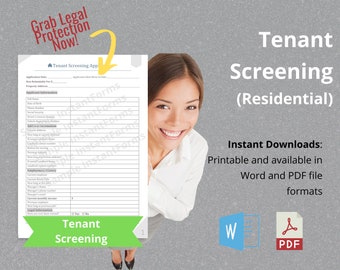 Tenant Screening Checklist - Etsy
