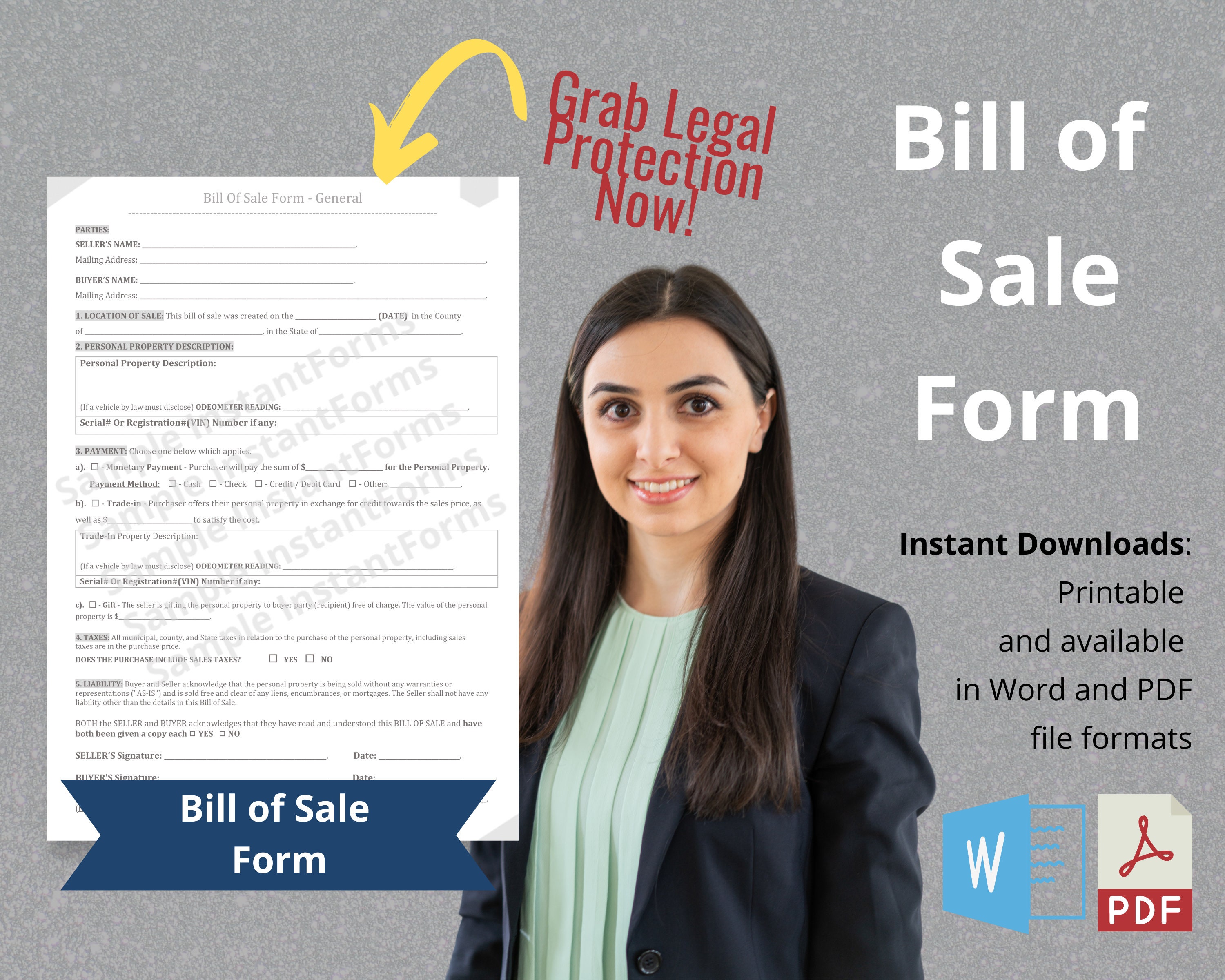 Bill of Sale for Equipment - Etsy