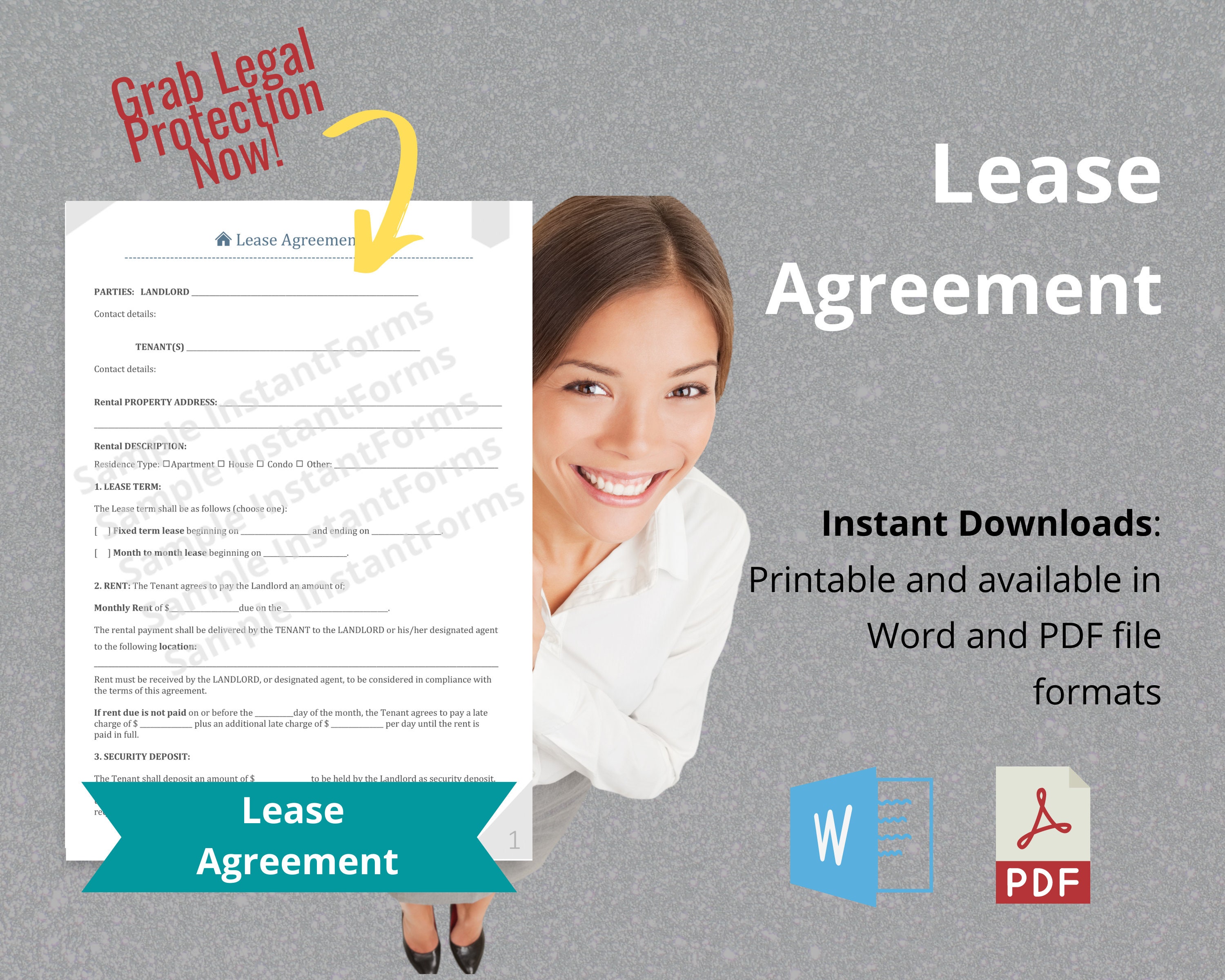 lease agreement landlord landlord and tenant printable etsy