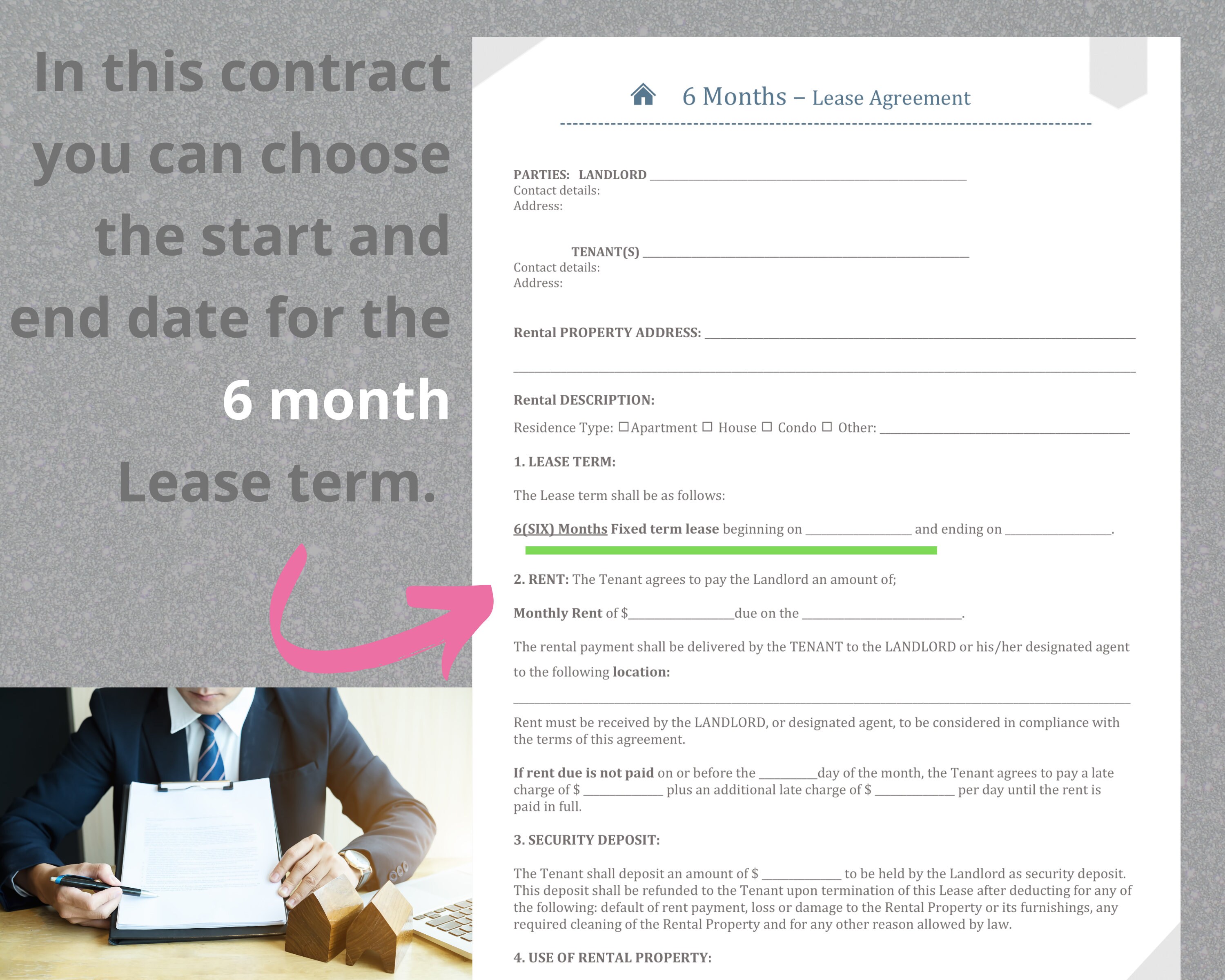 6 Months Lease