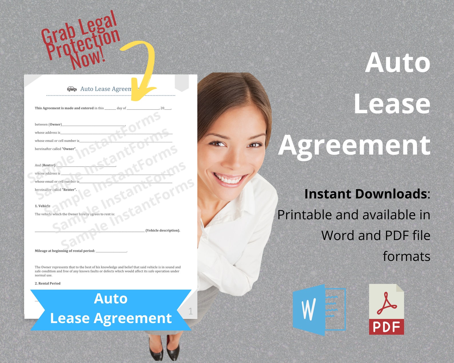 Auto Lease Agreement, Car Lease Agreement, Vehicle Lease Contract