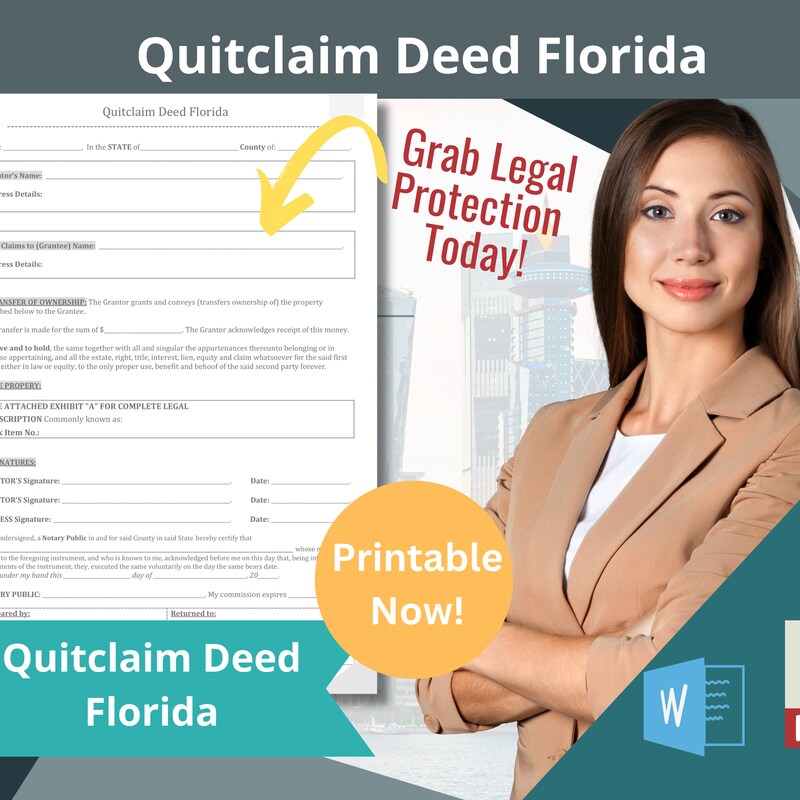 Florida Quit Claim Deed - Etsy