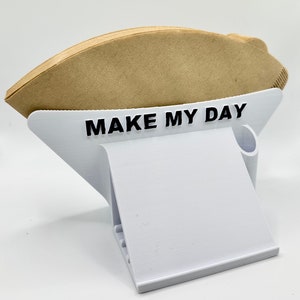 Coffee filter holder, Size 4, pen holder, note pad stand