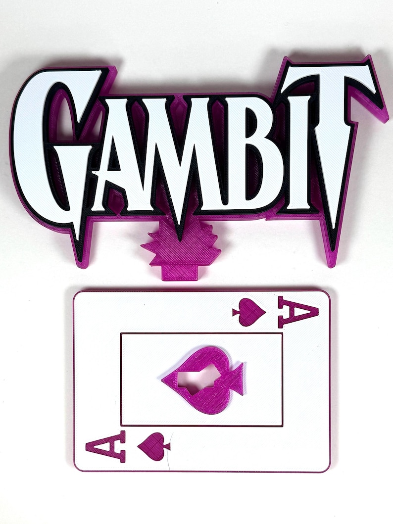 GAMBIT 3D Printed Freestanding Logo - Etsy