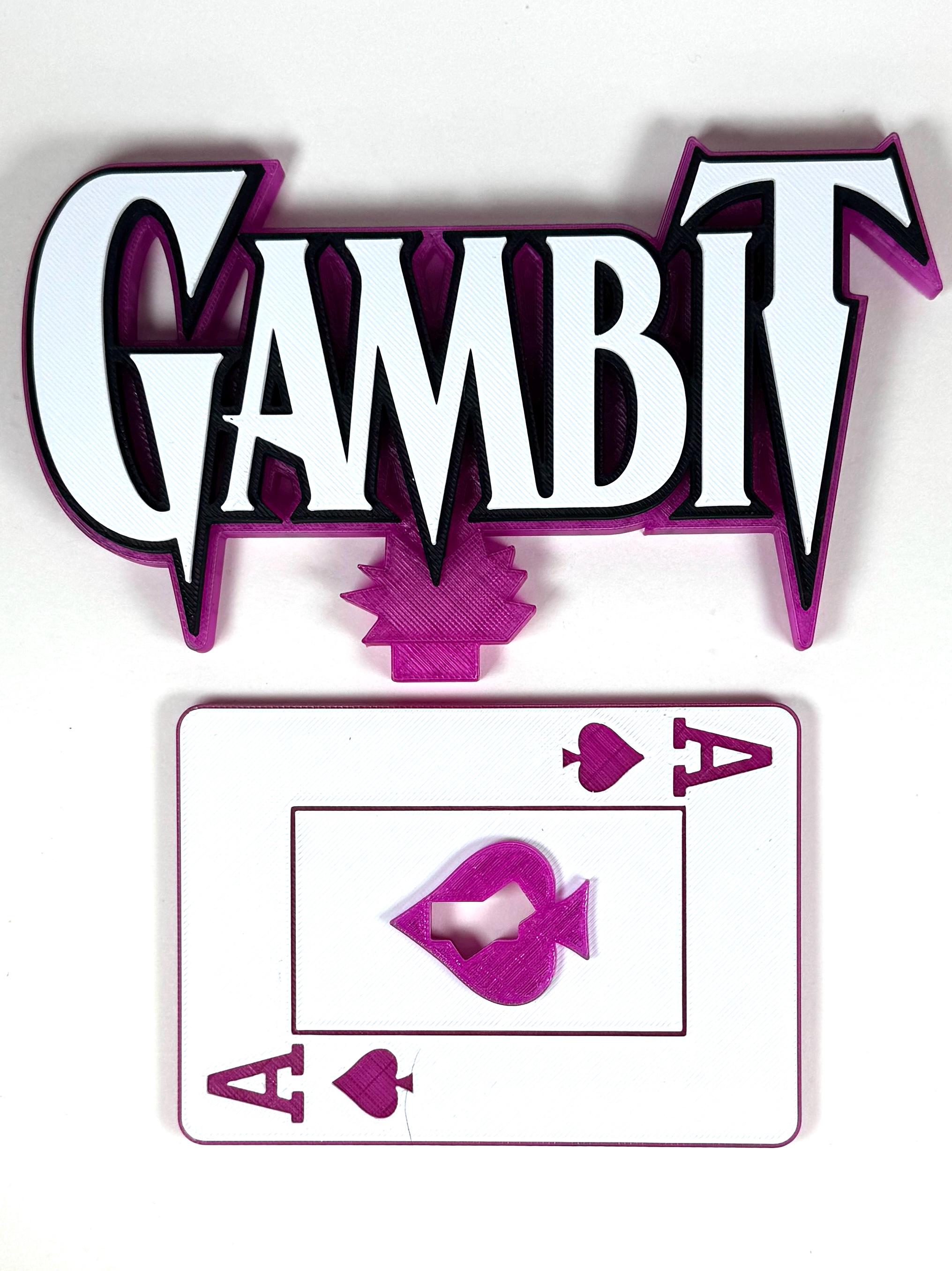 GAMBIT 3D Printed Freestanding Logo - Etsy