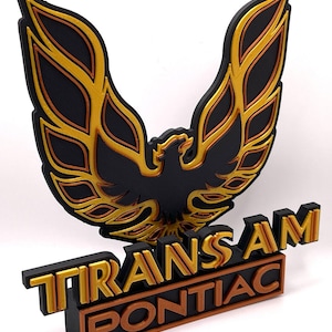 1977 Pontiac Firebird Trans Am 3D Printed Freestanding Logo