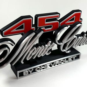 Vintage 1970 Monte Carlo 454 - 3D Printed Freestanding Logo