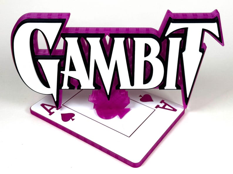 GAMBIT 3D Printed Freestanding Logo - Etsy