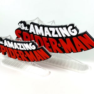 Vintage Spider-Man 3D Printed Freestanding Logo
