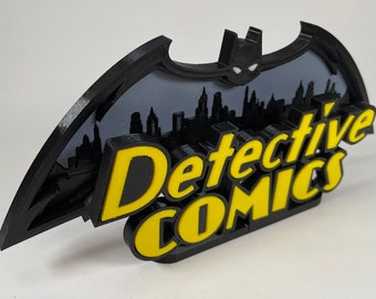 Logotipos independientes impresos en 3D de Detective Comics