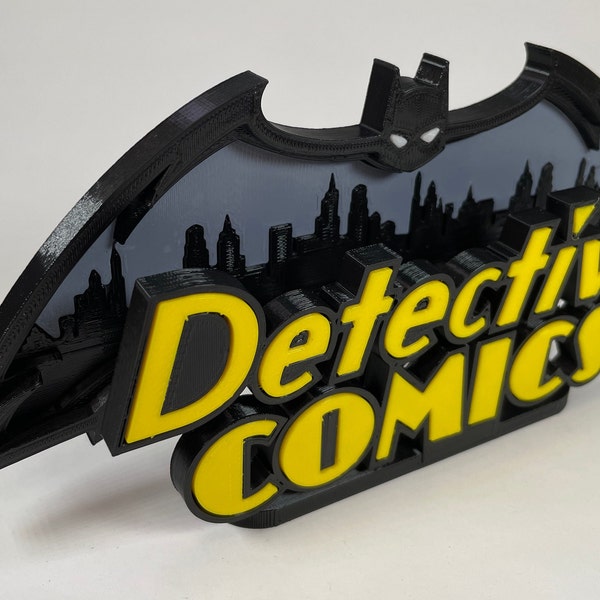 Detective Comics 3D Printed Freestanding Logos