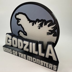 Godzilla Block Lettering Godzilla (glow in the Dark) 3D Printed Logo - Etsy