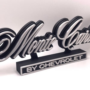 Vintage 1970 Monte Carlo 3d Printed Freestanding Logo