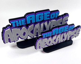 Logotipo independiente impreso en 3D de The Age of Apocalypse