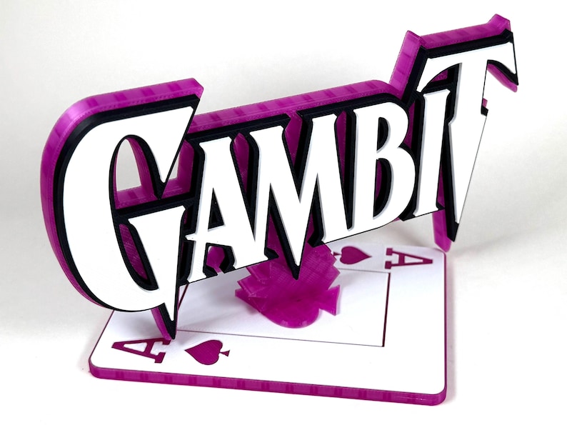 GAMBIT 3D Printed Freestanding Logo - Etsy