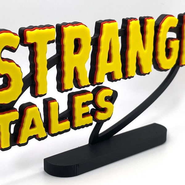 Strange Tales 3D Printed Freestanding Logo