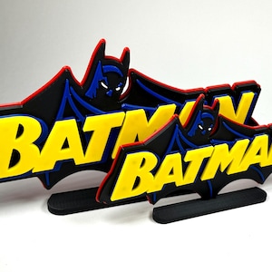 Bat Man 3D Printed Freestanding Logo