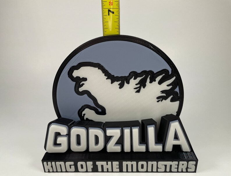 Godzilla Sign Language Godzilla (glow in the Dark) 3D Printed Logo - Etsy