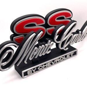 Vintage 1970 Monte Carlo SS 3d Printed Freestanding Logo