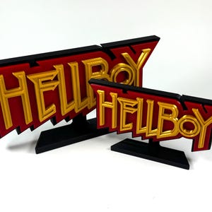 HELLBOY 3D Printed Freestanding Logo