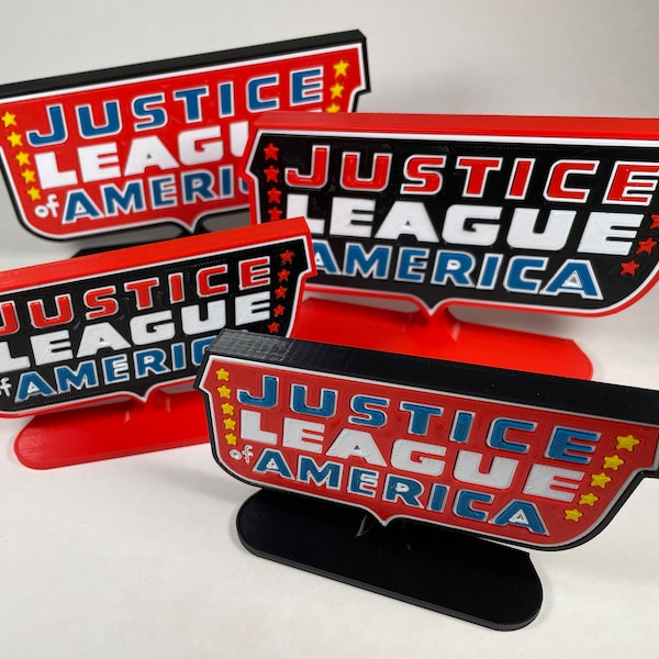 Vintage Justice League of America Freestanding Logo