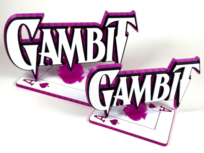 GAMBIT 3D Printed Freestanding Logo - Etsy