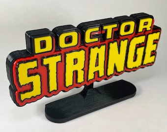 Vintage 70's Doctor Strange Freestanding Logo