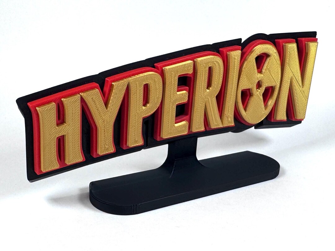 Hyperion 3D Printed Freestanding Logo - Etsy