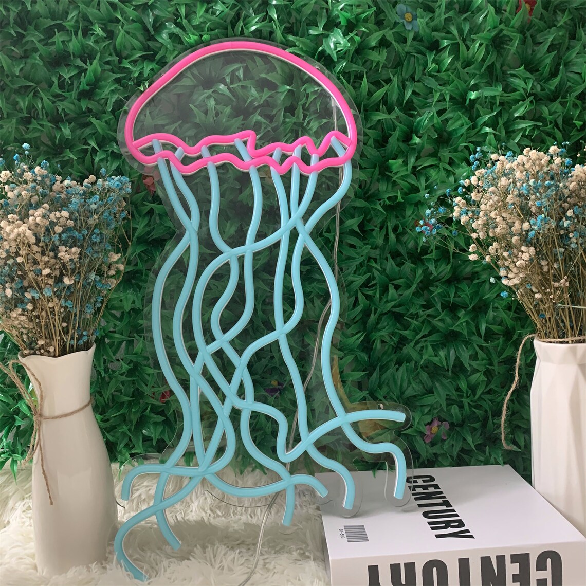 Jellyfish Neon Sign Jellyfish Led Neon Sign Jellyfish Wall Etsy
