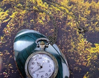 Pendant Watch w/ double crystal face