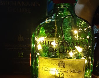 Bottle Lamp, Buchanan's DeLuxe bottle lamp w/original box.
