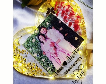 Led resin photo frame